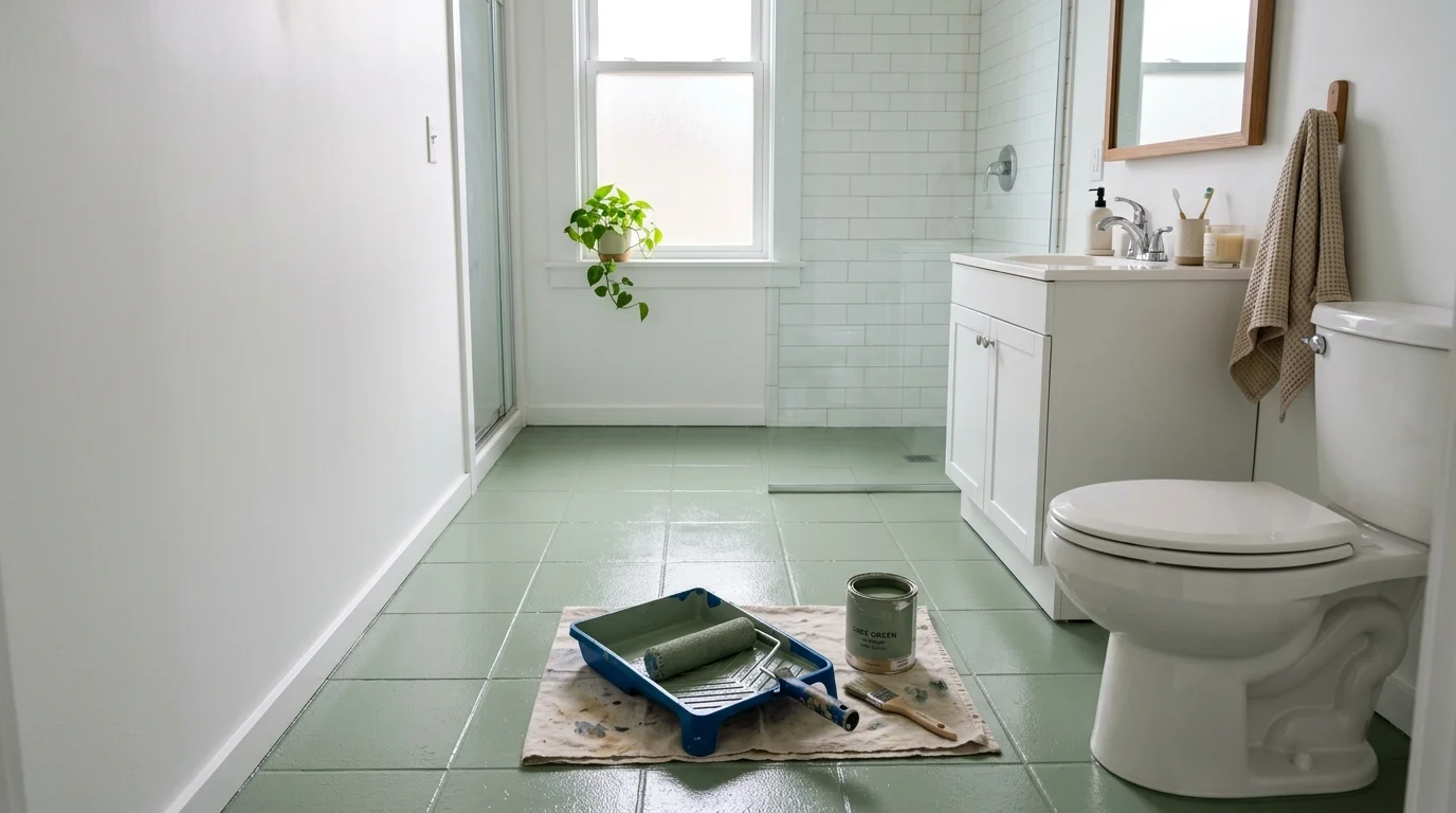 paint a tiled floor