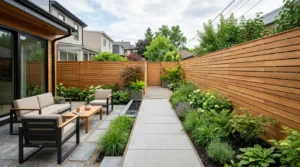 small garden with fence
